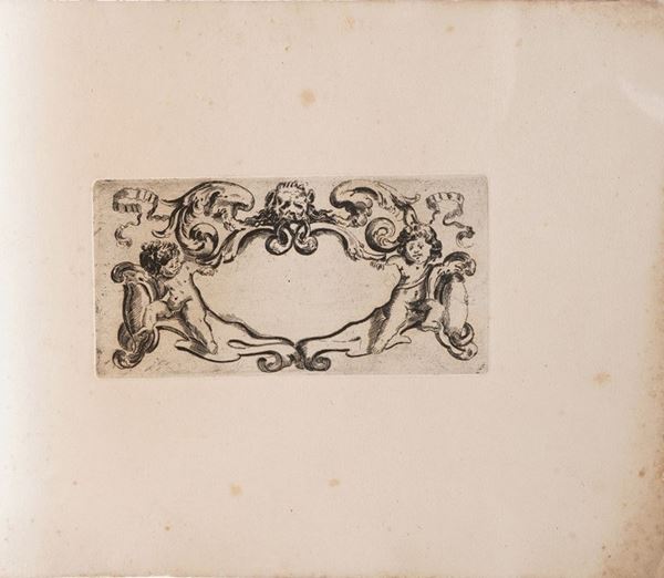 Stefano Della Bella (?) Raccolta di 12 incisioni con motivi grotteschi... secolo XVIII- XIX