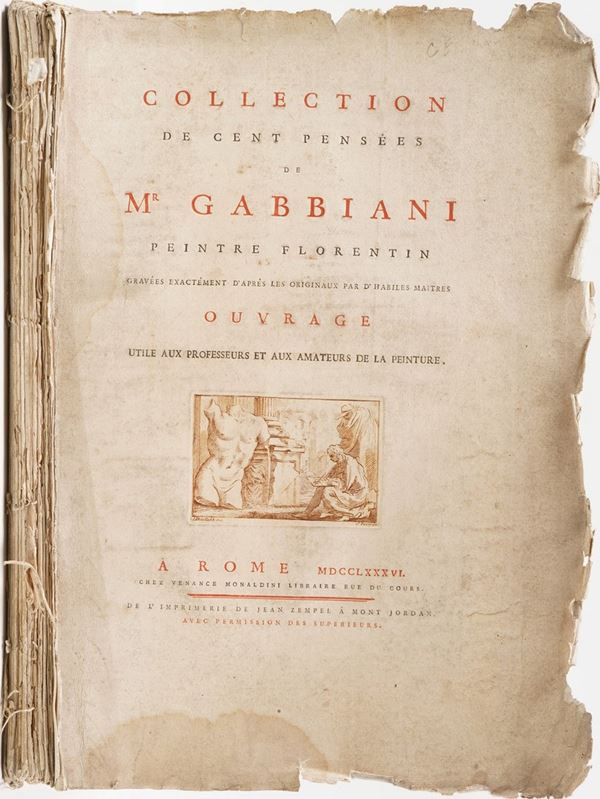 Gabbiani, Anton Domenico (1652-1726) Collection de cent pensees. Rome, Jean Zempel à Mont Jordan, 1786.