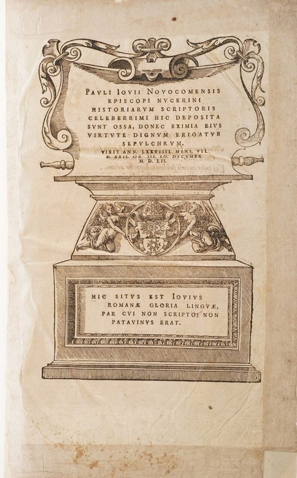 Giovio Paolo Pauli Iovi novocomensis episcopi nucerni historiarum scriptoris celeberrimi...Venezia o Roma, 1552 ?