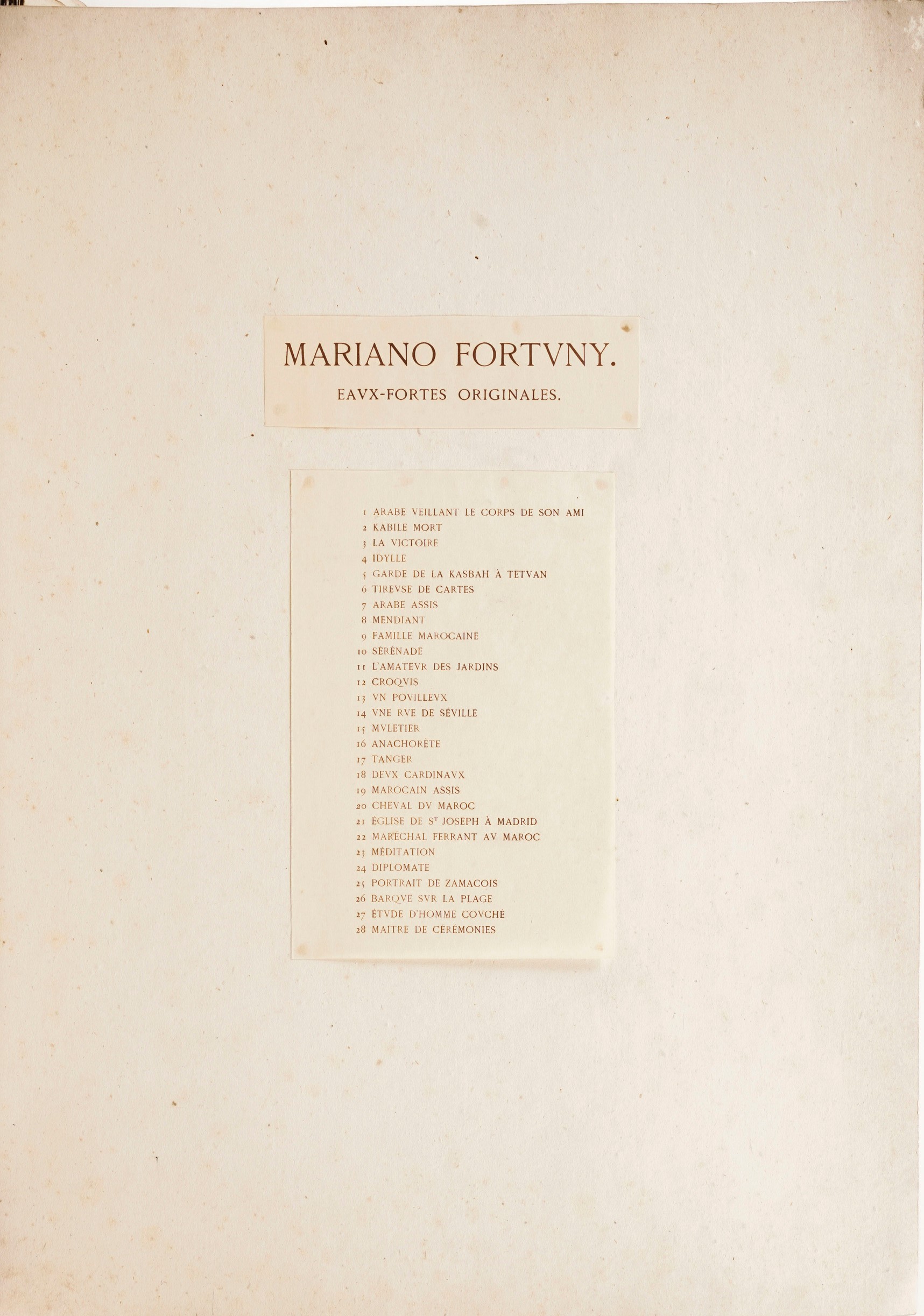 Marià Fortuny i Marsal (1838-1874) Eaux Fortes Originales