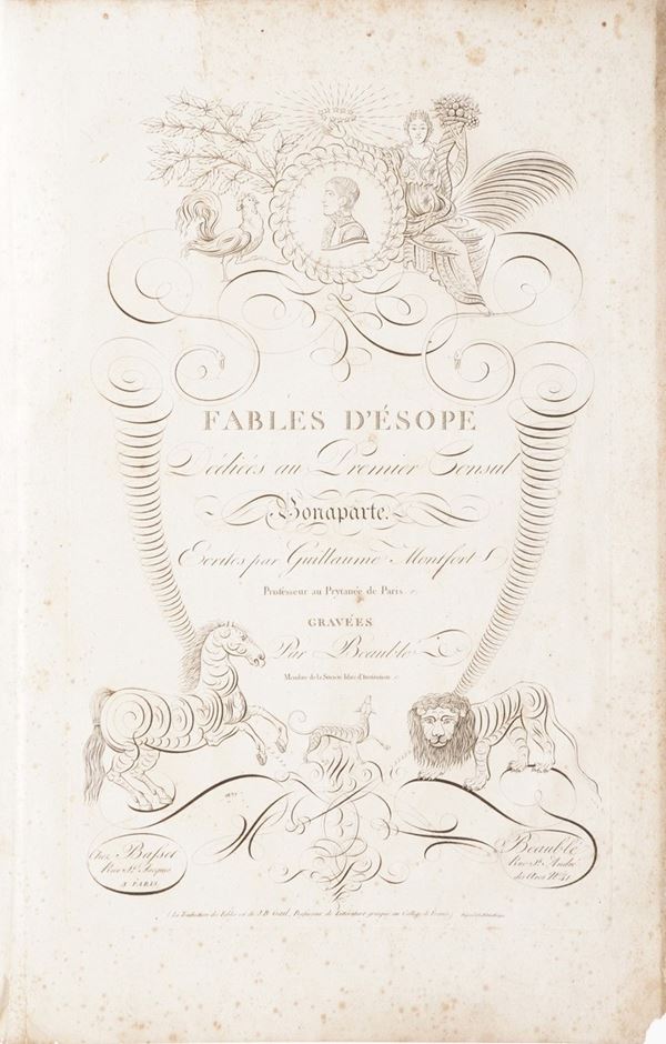 Montfort Guillaume Fables d'Espoe...Gravees par Beauble... A Paris chez Baset, (1801)