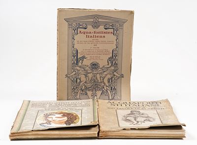 Ratta Cesare Acquafortisti Italiani Volumi I,II,III. Bologna, Cesare Ratta, Anni '30 del XX Secol...