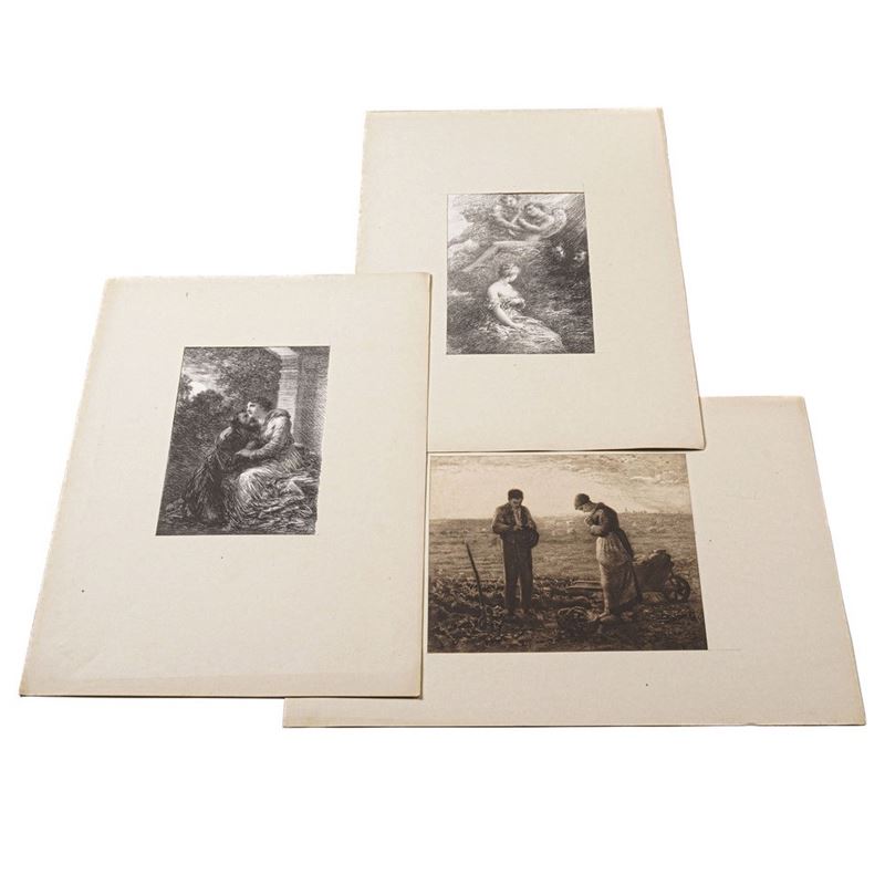 Raiper Ernesto (Genova, 1840 – Gameragna di Stella, 1873). Settembre presso Rivara - brughiera presso Volpiano...Torino, secolo XIX  - Auction Prints, Views and Maps - Cambi Casa d'Aste