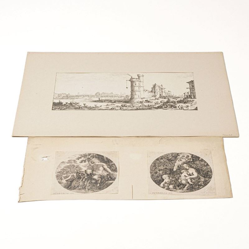 Callot Jacques (Nancy, 1592 – Nancy, 1635) Veduta della Senna, Parigi, secolo XVII  - Auction Prints, Views and Maps - Cambi Casa d'Aste