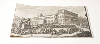 Wouters Gomar (1649 – 1696) la Piazza del Popolo Abbellita con Li Nuovi Edifici Et Veduta della C...