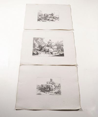 Londonio Francesco - (milano, 1723 – Milano, 1783) Unidici Tavole Incise in Rame Raffiguranti Tem...