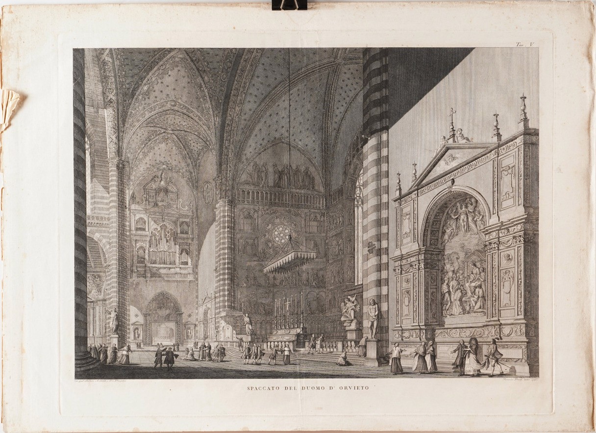 Pronti Domenico (1750-1815) Serie di Dieci Incisioni Raffiguranti il Duomo di Orvieto, 1791.