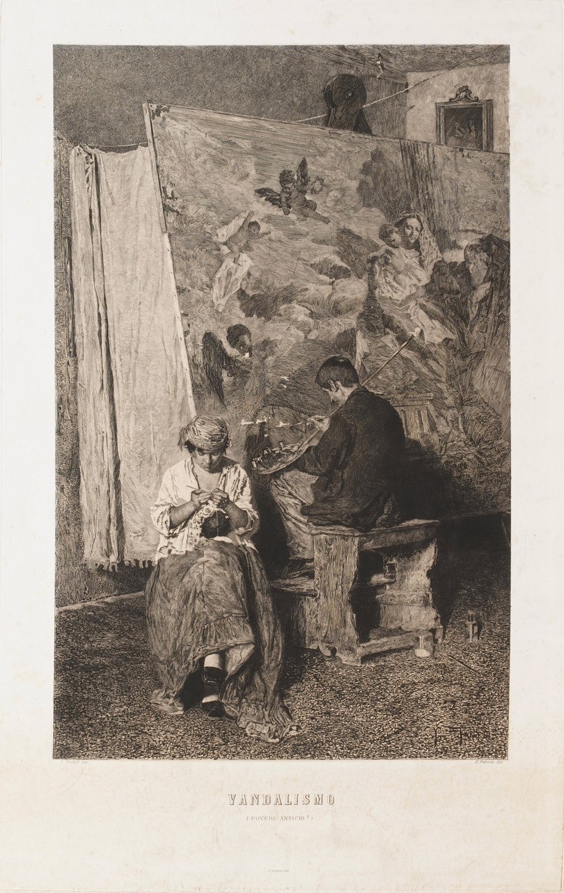 Stampe dei Secoli XIX e XX in Grande Formato Tredici Incisioni Raffiguranti Scene della Vita Dome...