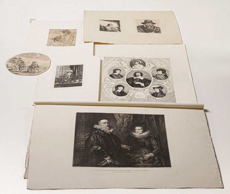 Incisioni del secolo XIX- ritratti e scene familiari Ritratti e scene familiari  - Auction Prints, Views and Maps - Cambi Casa d'Aste