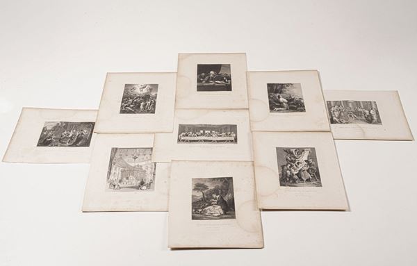 Religioni e soggetti sacri Raccolta di centoquindici incisioni di vario formato, perlopiù riproducenti quadri famosi, talvolta con soggetti originali legate alla sfera del sacro e della religiosità.