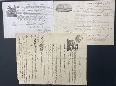 Polizze di Carico Italiane (15 Esemplari) del XVIII e XIX Secolo.