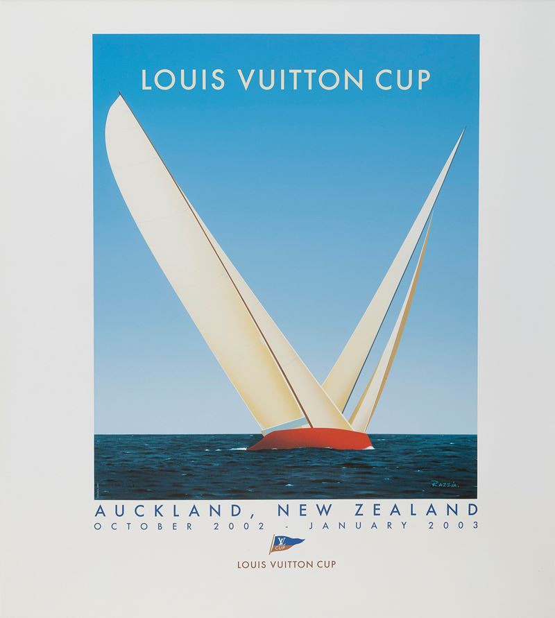 Courbouleix "Razzia" Gerard : Louis Vuitton Cup - Auckland New Zealand  - Asta POP Culture e Manifesti d'Epoca - Cambi Casa d'Aste