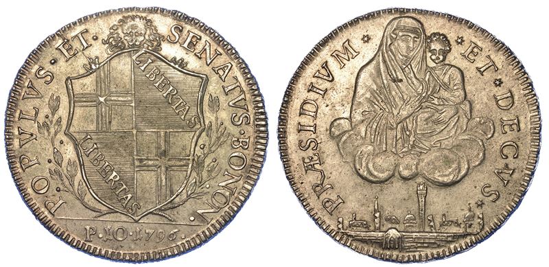 BOLOGNA. GOVERNO POPOLARE, 1796-1797. Scudo da 10 Paoli 1796.  - Auction Numismatics - Cambi Casa d'Aste