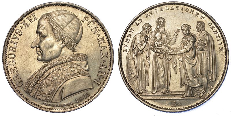 BOLOGNA. GREGORIO XVI, 1831-1846. Scudo 1831/A. I.  - Asta Numismatica - Cambi Casa d'Aste