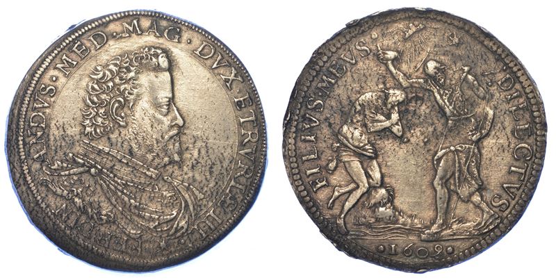 FIRENZE. FERDINANDO I DE' MEDICI, 1587-1608. Piastra 1609.  - Auction Numismatics - Cambi Casa d'Aste