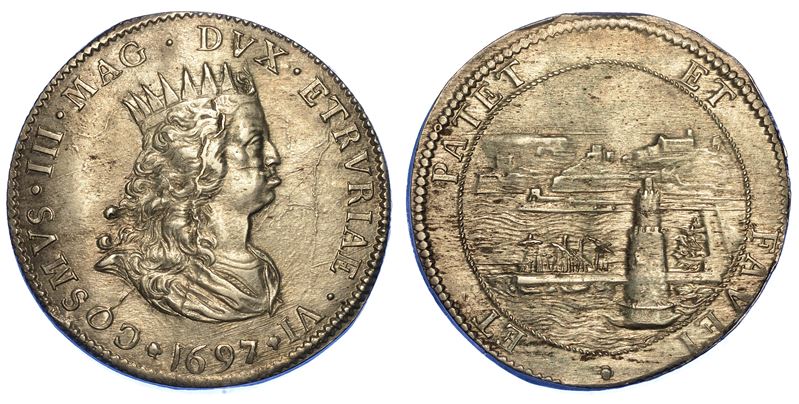 LIVORNO. COSIMO III DE’ MEDICI, 1670-1723. Tollero 1697.  - Auction Numismatics - Cambi Casa d'Aste