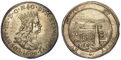 Livorno. Cosimo III De’ Medici, 1670-1723. Tollero 1699.