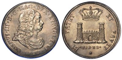 Livorno. Cosimo III De’ Medici, 1670-1723. Tollero 1723.