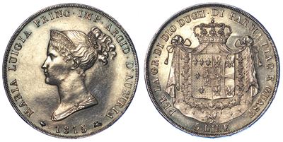 Parma. Maria Luigia D’austria, 1815-1847. 5 Lire 1815.