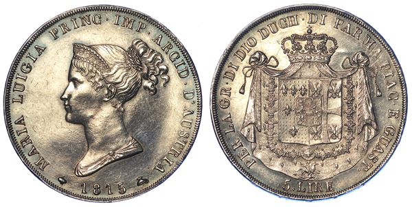 PARMA. MARIA LUIGIA D’AUSTRIA, 1815-1847. 5 Lire 1815.