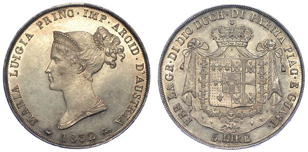 PARMA. MARIA LUIGIA D’AUSTRIA, 1815-1847. 5 Lire 1832.