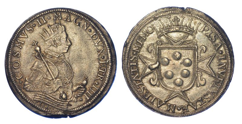 PISA. COSIMO II DE’ MEDICI, 1608-1620. Tallero 1619.  - Auction Numismatics - Cambi Casa d'Aste
