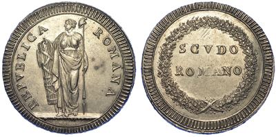 Roma. Prima Repubblica Romana, 1798-1799. Scudo Romano.