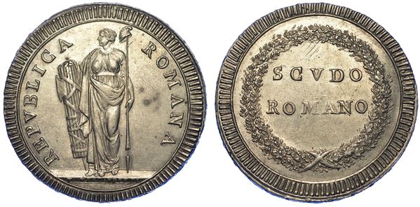 ROMA. PRIMA REPUBBLICA ROMANA, 1798-1799. Scudo romano.