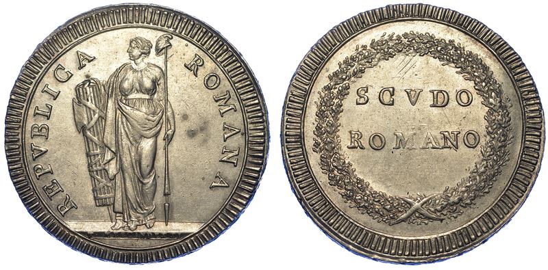 ROMA. PRIMA REPUBBLICA ROMANA, 1798-1799. Scudo romano.  - Asta Numismatica - Cambi Casa d'Aste