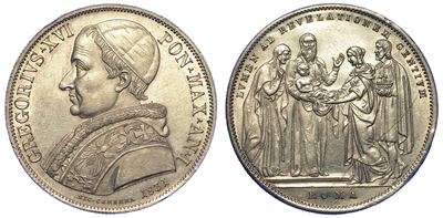 Roma. Gregorio XVI, 1831-1846. Scudo 1831/a. I.