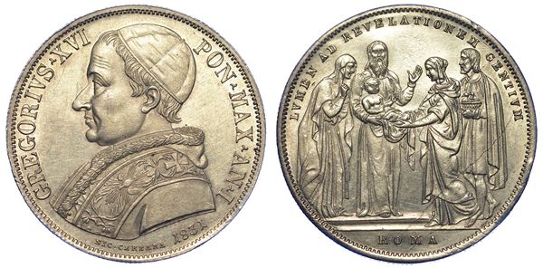 ROMA. GREGORIO XVI, 1831-1846. Scudo 1831/A. I.