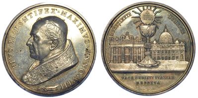 Vaticano. Pio XI, 1922-1929. Medaglia in Argento A. VIII.