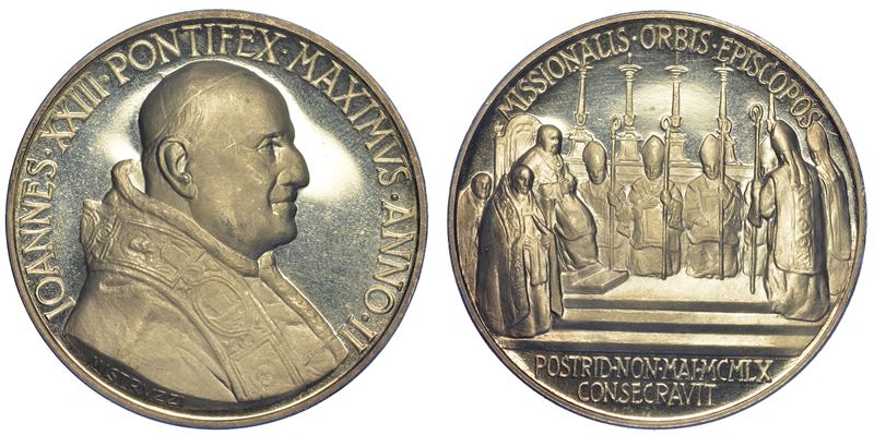 VATICANO. GIOVANNI XXIII, 1958-1963. Medaglia in argento A. II.  - Auction Numismatics - Cambi Casa d'Aste