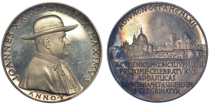 VATICANO. GIOVANNI XXIII, 1958-1963. Medaglia in argento A. V.  - Auction Numismatics - Cambi Casa d'Aste