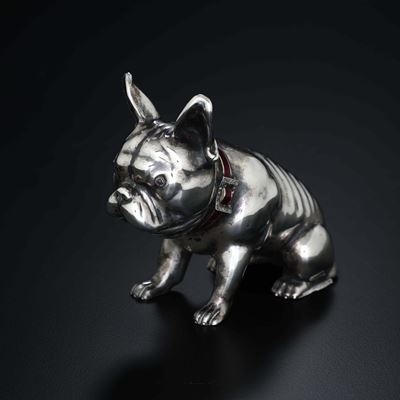 Karl Fabergé e Julius A. Rapport, Bulldog francese — Marchi per San Pietroburgo 1896-1908, oro fu...
