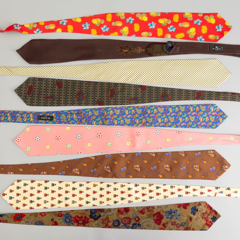 Etro Lotto di 9 cravatte vintage, difetti  - Auction Fashion Vintage - Cambi Casa d'Aste