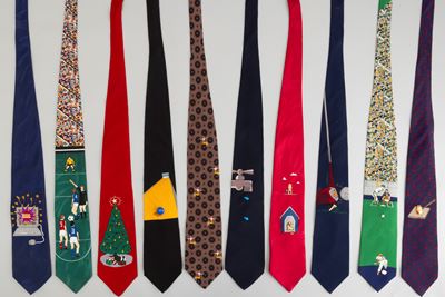 Vicky Davis Lotto di 10 Cravatte Vintage, Difetti