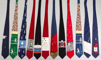 Vicky Davis Lotto di 12 Cravatte Vintage, Difetti
