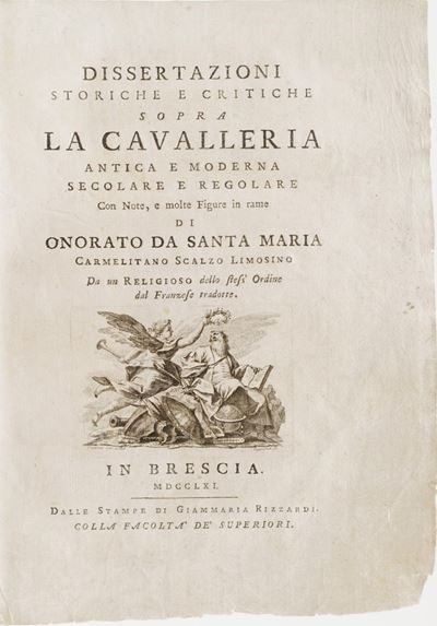 Santa Maria Onorato da Dissertazioni Storiche e Critiche Sopra la Cavalleria Antica e Moderna... ...