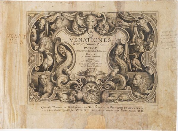 Stradanus Joannes Venationes ferarum, avium, piscium. Pugnae bestiariorum et mutuae bestiarum... ( Anversa, 1578 ca.)