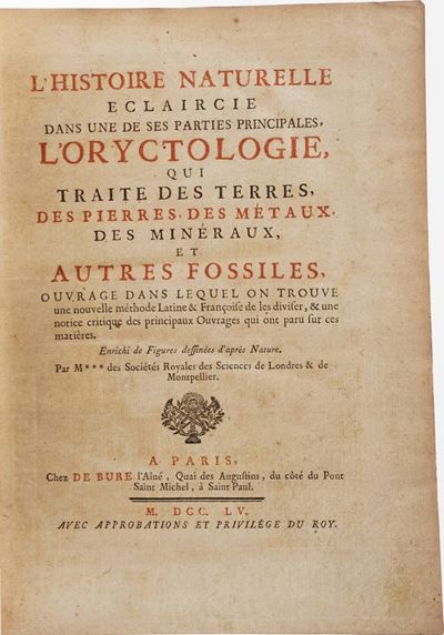 (dezallier D'argenville Antoine-joseph) L'histoire Naturelle Éclaircie Dans Une Des Ses Parties P...