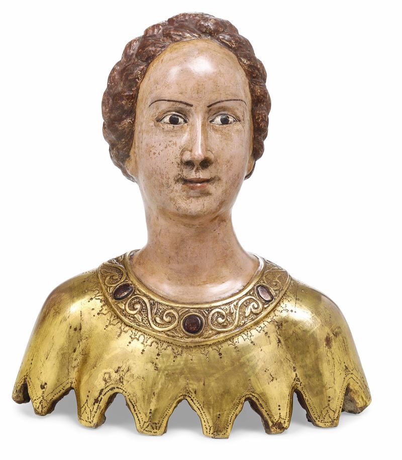 Busto di Santa. Probabile arte rinascimentale italiana del XV secolo  - Asta Scultura e Oggetti d'Arte - Cambi Casa d'Aste