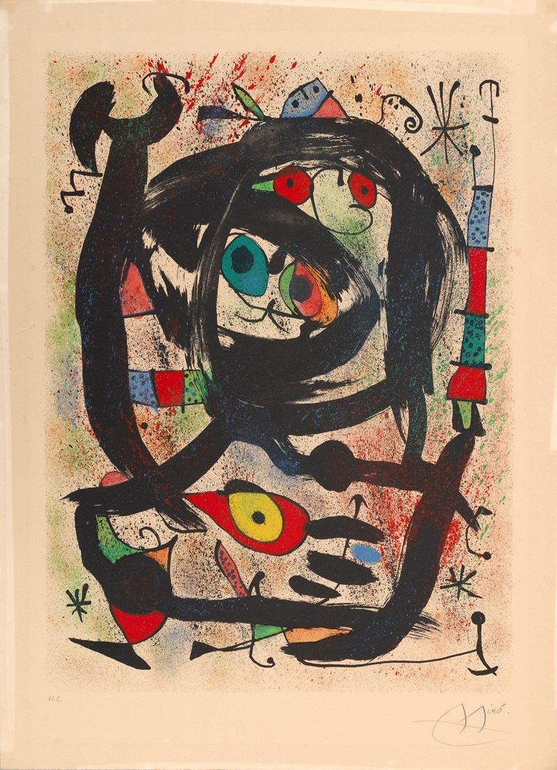 Joan Mir&#242; : Senza titolo  (1969)  - litografia - Auction Multiples and international graphics - Cambi Casa d'Aste