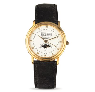 Classico ed Elegante Villeret Triplo Calendario a Carica Automatica, Fasi Lunari Completo di Scat...