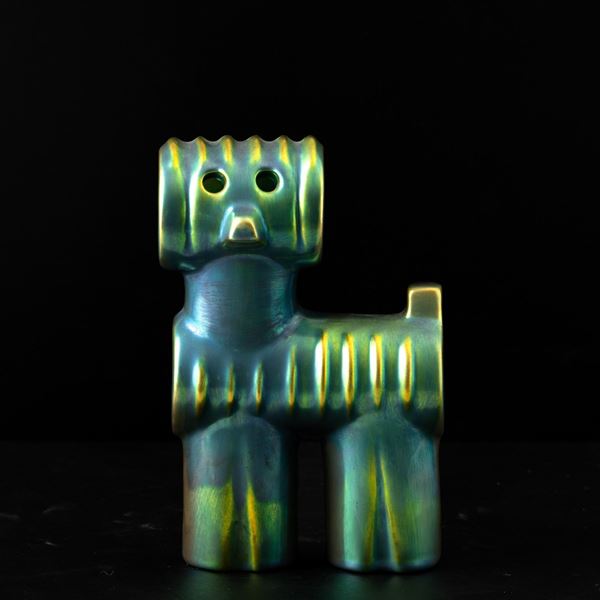 Judit N&#225;dor - Zsolnay, Ungheria secolo XX Pipe dog