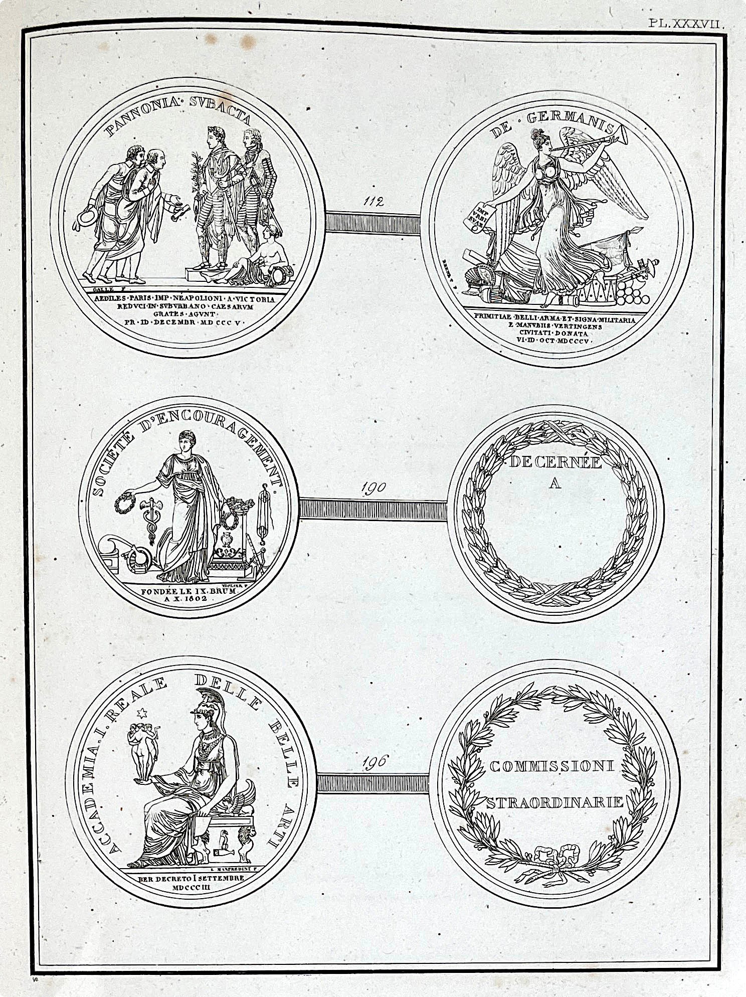 Millin de Grandmaison & Aubin Louis, Histoire métallique de Napoléon (supplementi, medaglie e mon...