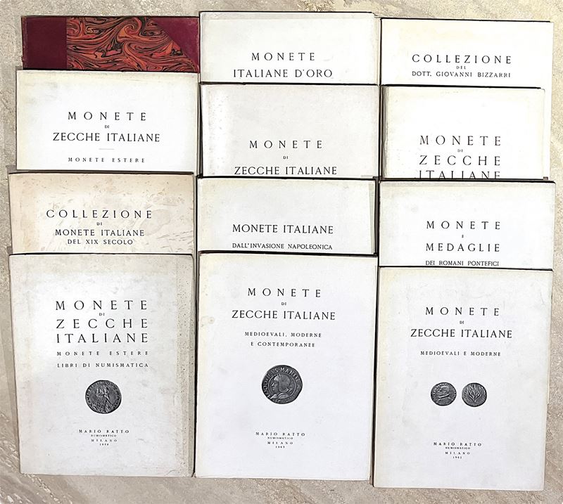 Lotto di dodici cataloghi. RATTO M.  - Asta Numismatica - I - Cambi Casa d'Aste