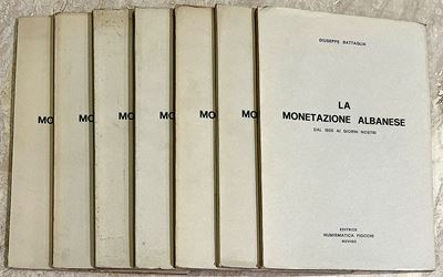 Lotto di N. 7 Copie Di: Battaglia G. la Monetazione Albanese dal 1925 ai Giorni Nostri.