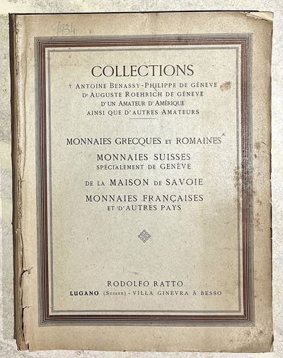 Ratto R. Collezione Antoine Benassy – Philippe De Geneva – August Roehrich De Geneva – Provenient...