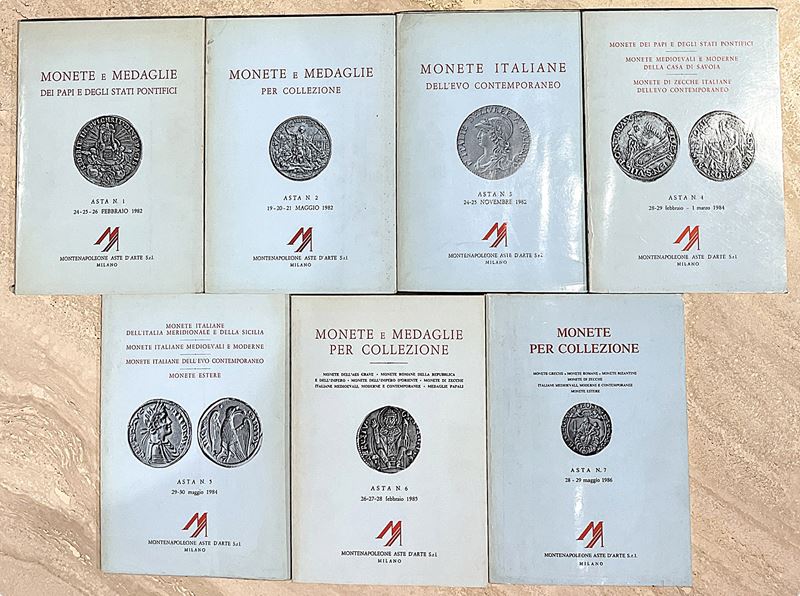 MONTENAPOLEONE ASTE D'ARTE. N. 7 cataloghi.  - Auction Numismatics - Cambi Casa d'Aste
